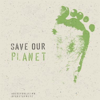 Save our planet poster. Vector, EPS10 clipart