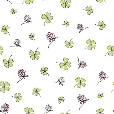 Dikişsiz yonca arka plan. vektör, eps8