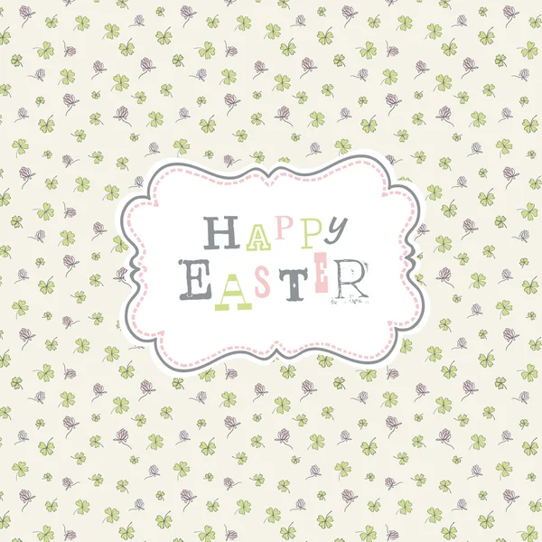 Glad påsk. mall för söta gratulationskort, vektor, eps10 — Stock vektor