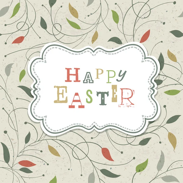 Kellemes Húsvéti Ünnepeket Retro aranyos üdvözlőlap. Vektor, Eps10 — Stock Vector