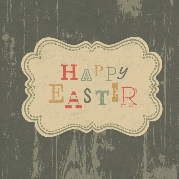 Happy easter vintage wenskaart. vector, eps10 — Stockvector