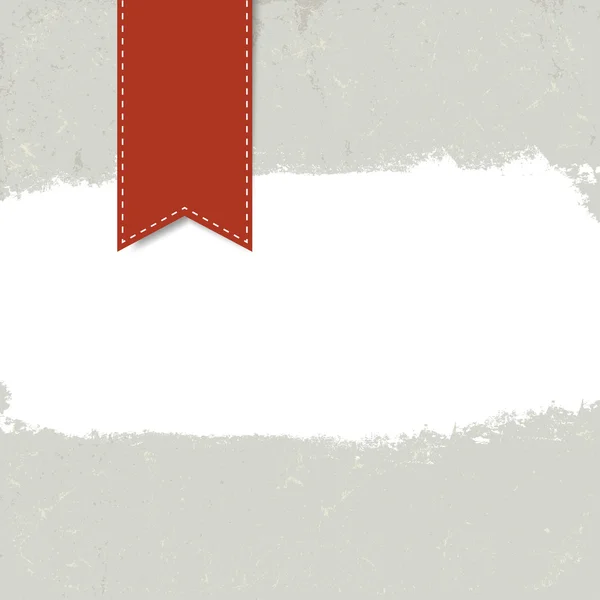 Etiqueta grunge blanca sobre fondo texturizado con etiqueta roja. Vector , — Vector de stock