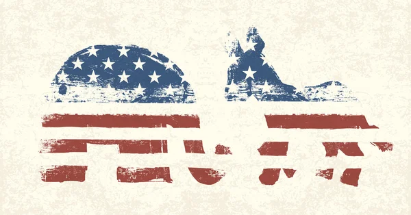 Democratic and Republican Political Symbols — ストックベクタ