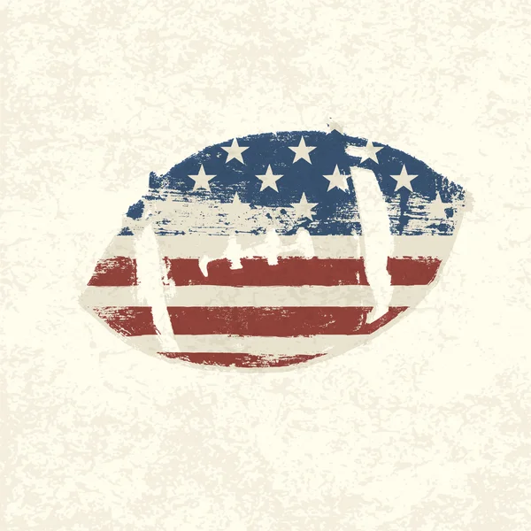 Grunge american flag themed ball symbol. Vector, EPS10 — Stock Vector