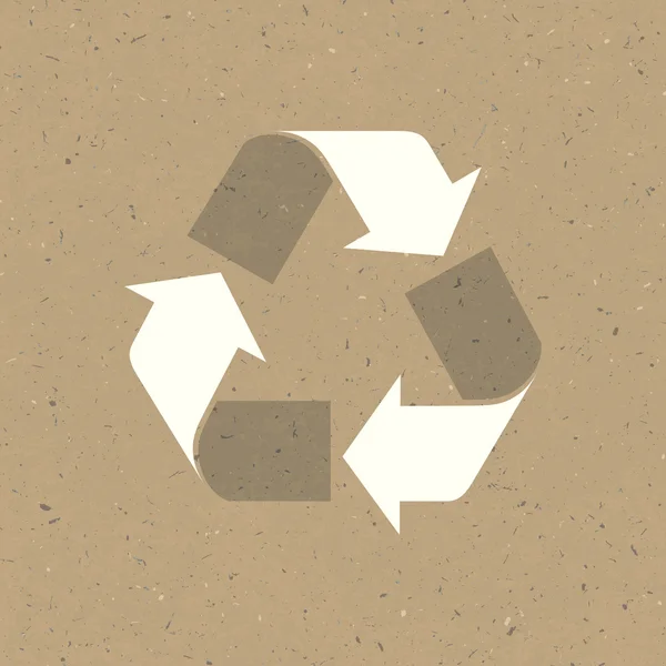 Panneau recyclé sur papier réutilisable. Vecteur, EPS10 — Image vectorielle