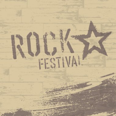 Rock Festivali Afiş soyut şablonu. vektör, eps10