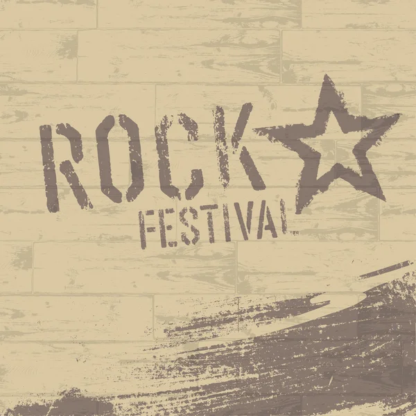 Rock festival abstracte poster sjabloon. vector, eps10 — Stockvector