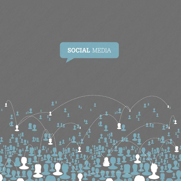 Sosyal Medya Ağı. Vektör, EPS10 — Stok Vektör