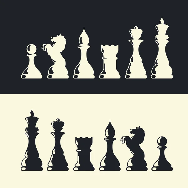 Chess pieces collection. Vector — Stock Vector