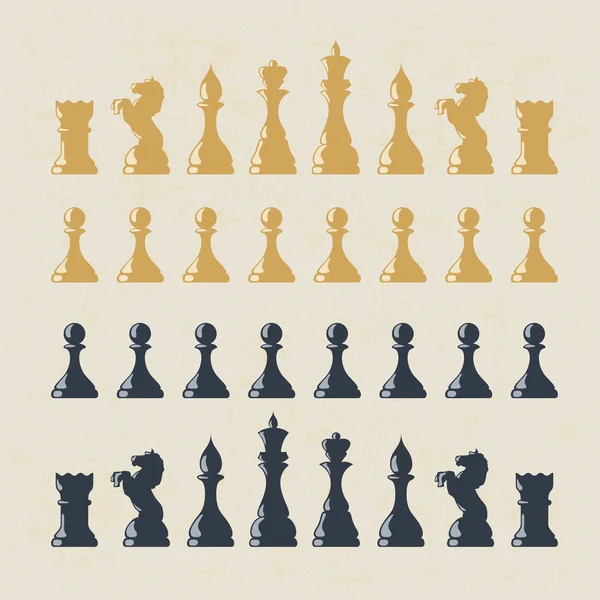 Chess figures set. Vector, EPS10 — Stock Vector