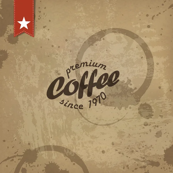 Koffie grunge retro achtergrond. Vector, EPS10 — Stockvector