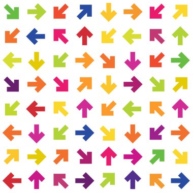 renkli oklar sorunsuz arka plan, vektör