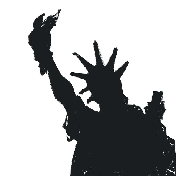 Силуэт Статуи Свободы, вектор — стоковый вектор