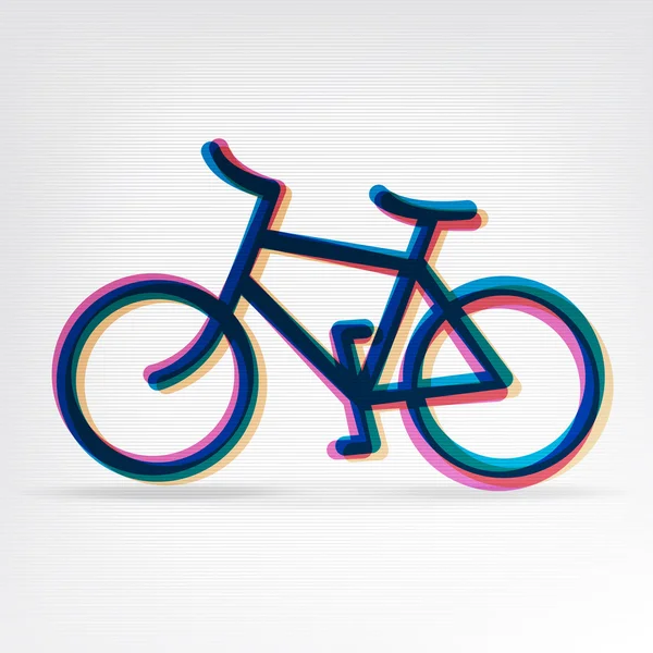 Ícone de bicicleta colorido. Vector, EPS10 — Vetor de Stock