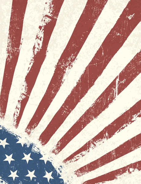 Grunge 美国国旗背景。矢量. — 图库矢量图片