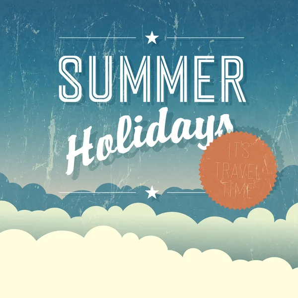 Summer Holidays Poster. Vector — Stock Vector