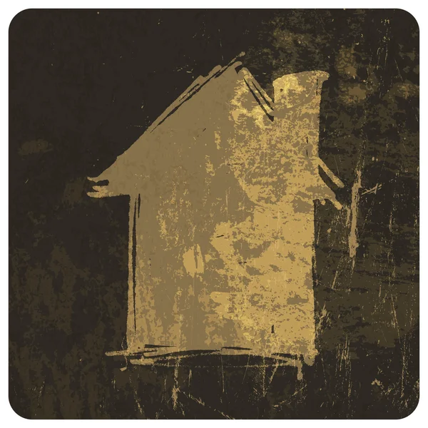 Grunge house. Vecteur — Image vectorielle