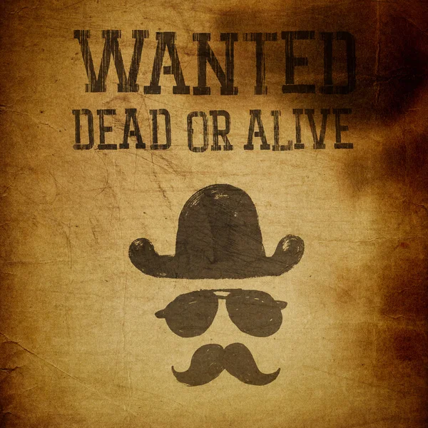 Vintage "Wanted"... poster, illustrazione grunge — Foto Stock