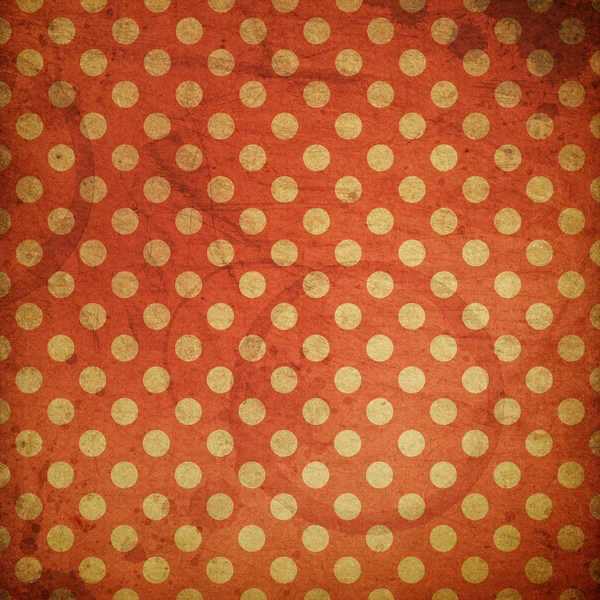 Grunge red polka dot background — Stock Photo, Image