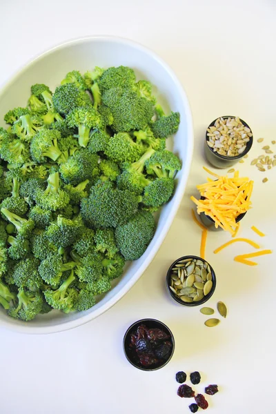 Broccoli salad ingredients — Stock Photo, Image