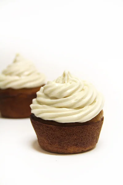 Sweet Cupcake frosted on white — Stok fotoğraf