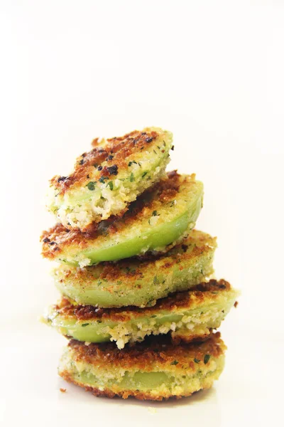 Fried green tomato stack — Stockfoto