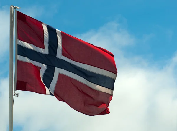 Νορβηγική σημαία — Φωτογραφία Αρχείου
