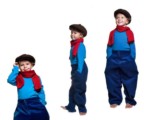 Collage von drei Fotos eines Kindes lizenzfreie Stockbilder