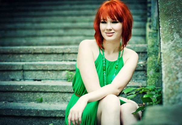 Redheaded girl — Stock Photo, Image