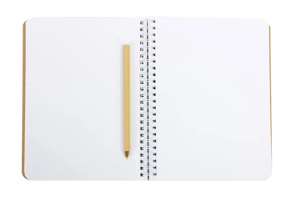 Defter kalem ile — Stok fotoğraf