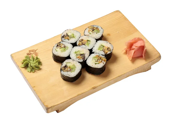 Conjunto de sushi com pepino — Fotografia de Stock