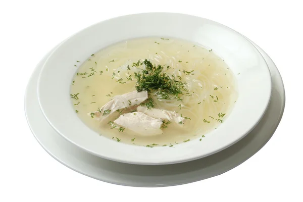 Chicken soup with a noodle — Stock Photo, Image