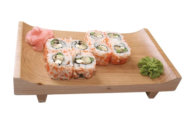 Conjunto de sushi com omelete — Fotografia de Stock