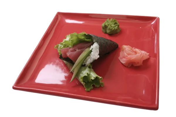 Hand rolled maguro sushi — Stock Photo, Image