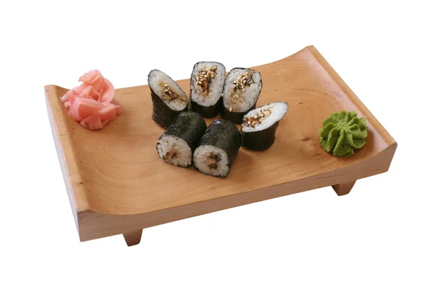 Conjunto de sushi com ee — Fotografia de Stock