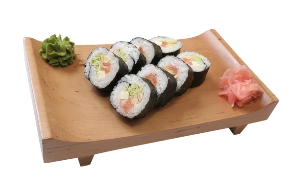 Conjunto de sushi com salmão, omelete — Fotografia de Stock