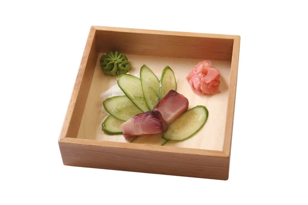 Sashimi with the pieces of mackerel — Stock Photo, Image