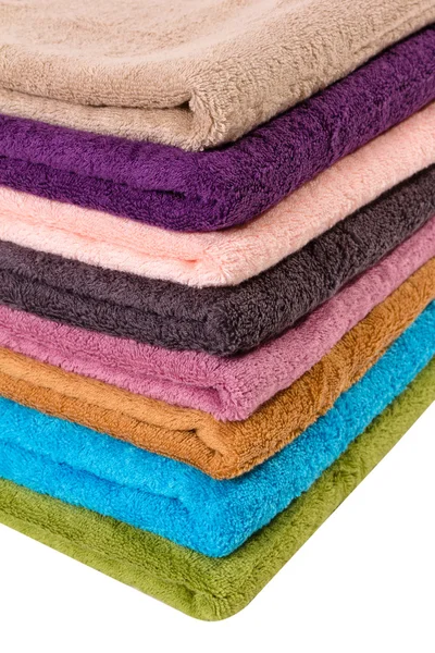 Towels, isolated on a white — Stock Photo, Image