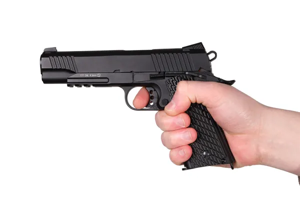 Pistola en la mano — Foto de Stock