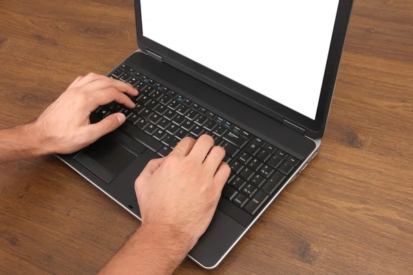 Laptop on table — Stock Photo, Image