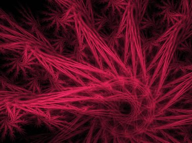 fraktal renkli soyut yuvarlak eğriler ve siyah arkaplan üzerindeki çizgiler