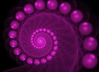 fraktal renkli soyut yuvarlak eğriler ve siyah arkaplan üzerindeki çizgiler