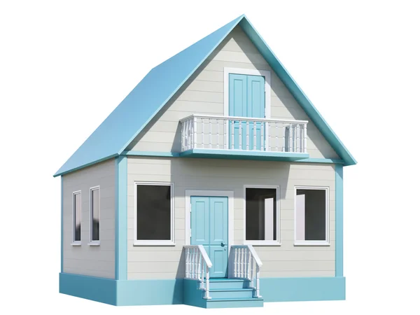 Little house on a white background — Stock Photo, Image