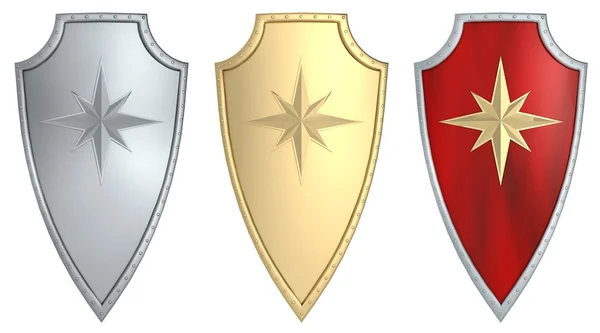 Shield on a white background — Stock Photo, Image