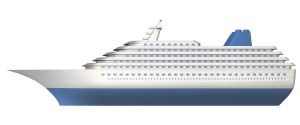 Cruise ship on the white background — Stock Photo, Image
