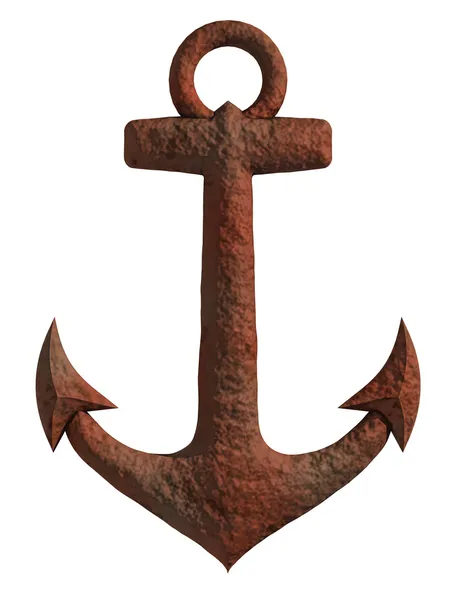 Rusty anchor on a white background — Stock Photo, Image