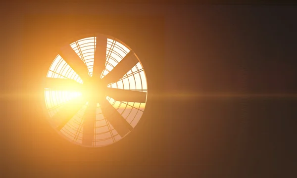 Fan on a dark background