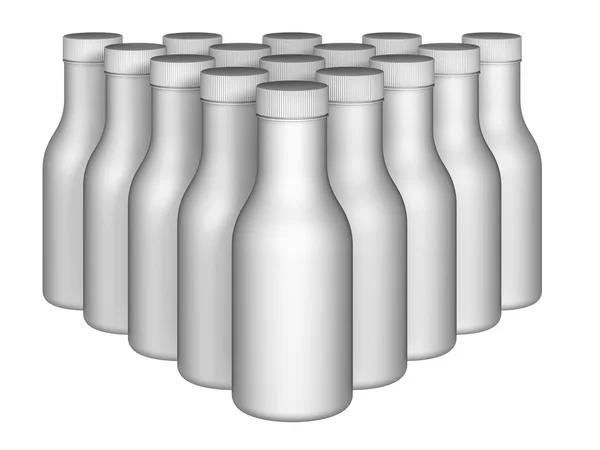 White bottle on a white background — Stock Photo, Image