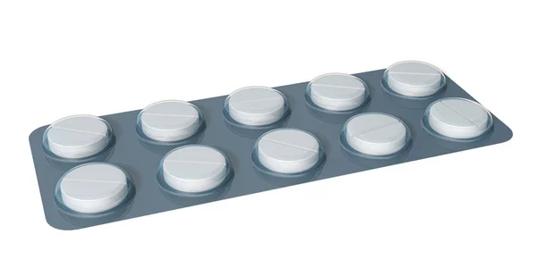 Tablety na bílém pozadí — Stock fotografie