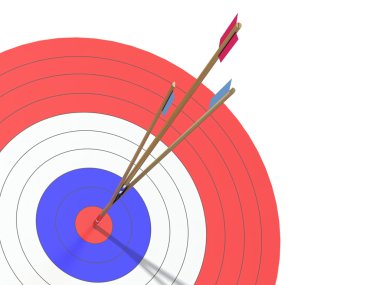 beyaz zemin üzerinde hedef